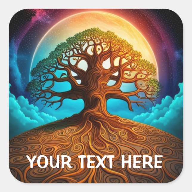 Adesivo Quadrado Pinheiros da Praça da Vida (Frente)