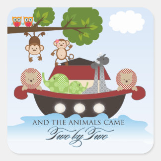 Adesivo Quadrado Pinheiros de Arca Noahs - Quadrados