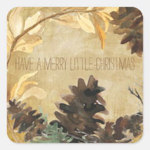 Adesivo Quadrado Pinheiros Russos