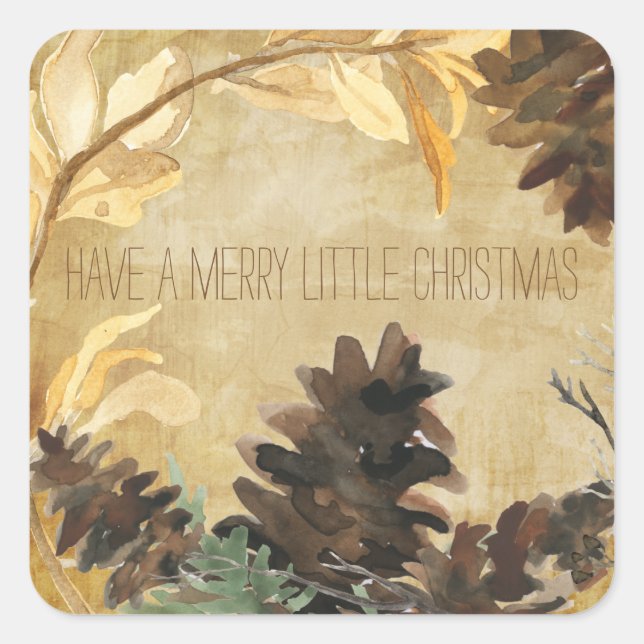 Adesivo Quadrado Pinheiros Russos (Frente)