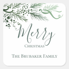 Adesivo Quadrado Pinho Desenraizado na Mão Moderna Personalizado