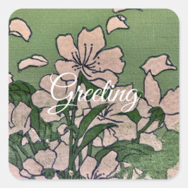 Adesivo Quadrado Pink Blossom Green