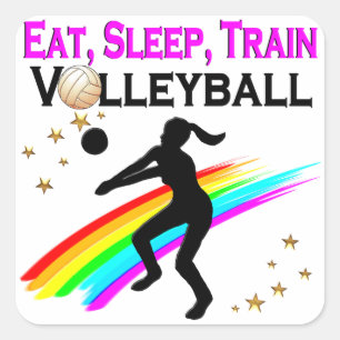 ADESIVO QUADRADO PINK COME, DORMIR, TREINAR VOLLEYBALL