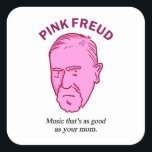 Adesivo Quadrado Pink Freud Funny Music Psychology Pun Sticker<br><div class="desc">Pink Freud,  investigando a psicologia do lado negro da sua mãe! O presente engraçado perfeito para pessoas jovens patetas.</div>