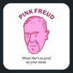 Adesivo Quadrado Pink Freud Funny Music Psychology Pun Sticker<br><div class="desc">Pink Freud,  investigando a psicologia do lado negro da sua mãe! O presente engraçado perfeito para pessoas jovens patetas.</div>