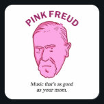 Adesivo Quadrado Pink Freud Funny Music Psychology Pun Sticker<br><div class="desc">Pink Freud,  investigando a psicologia do lado negro da sua mãe! O presente engraçado perfeito para pessoas jovens patetas.</div>