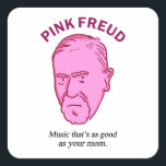 Adesivo Quadrado Pink Freud Funny Music Psychology Pun Sticker<br><div class="desc">Pink Freud,  investigando a psicologia do lado negro da sua mãe! O presente engraçado perfeito para pessoas jovens patetas.</div>