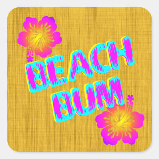 Adesivo Quadrado Pink Hibiscus Sticker
