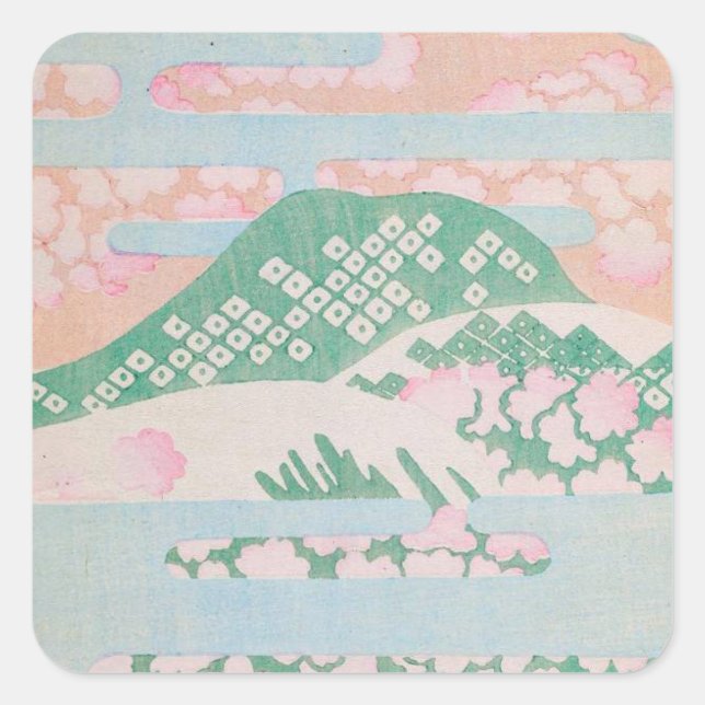 Adesivo Quadrado Pink Mountain (Frente)