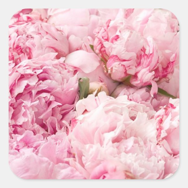 Adesivo Quadrado Pink Peony Wedkers (Frente)
