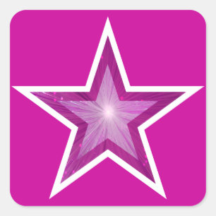 Adesivo Quadrado Pink Star quadrado rosa