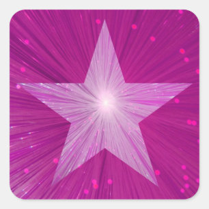 Adesivo Quadrado Pink Star sticker quadrado