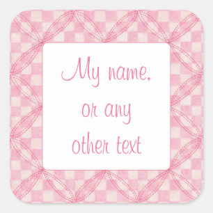 ADESIVO QUADRADO PINK VERIFIQUE QUILT 3" PINK