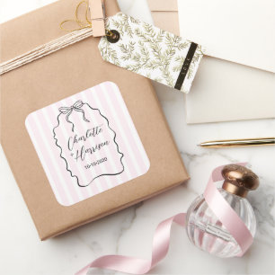 Adesivo Quadrado Pinstripe do Arco Whimsical