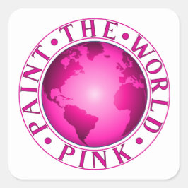 Adesivo Quadrado PINTA O MUNDO PINK A Celebração da Diversidade da 