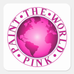Adesivo Quadrado PINTA O MUNDO PINK A Celebração da Diversidade da