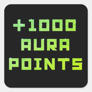 Adesivo Quadrado Pintado à mão + 1000 pontos de Aura