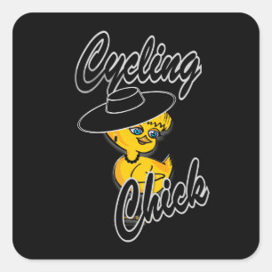 Adesivo Quadrado Pintinho de ciclismo nº 4