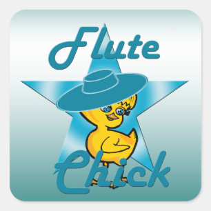 Adesivo Quadrado Pintinho de Flute nº 7