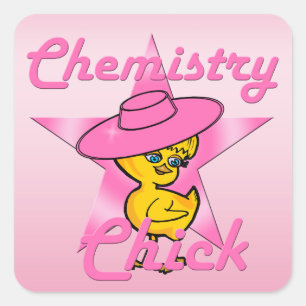 Adesivo Quadrado Pintinho de Química nº 8