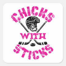 Pintinhos com Sticks Hockey Girls