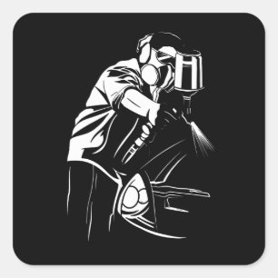 ADESIVO QUADRADO PINTOR DE CARRO