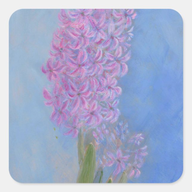 Adesivo Quadrado Pintura da Flor Lilac-Rosa (Frente)