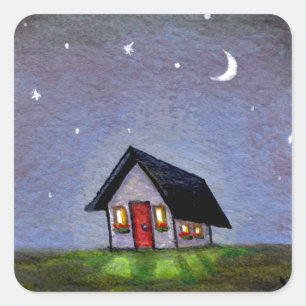 Adesivo Quadrado Pintura de diversão magnética noturna arraiada a c