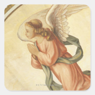 Adesivo Quadrado Pintura de um anjo que praying