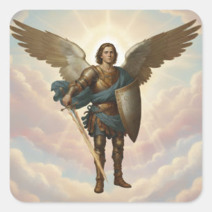 Adesivo Quadrado Pintura do Arcanjo Miguel Anjo Miguel