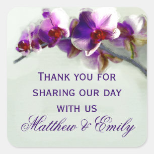 Adesivo Quadrado Pintura Orquídea Radiante