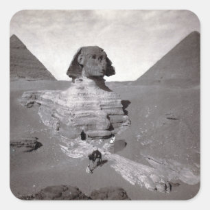 Adesivo Quadrado Pirâmides de Sphinx e Giza do excelente Necropolis