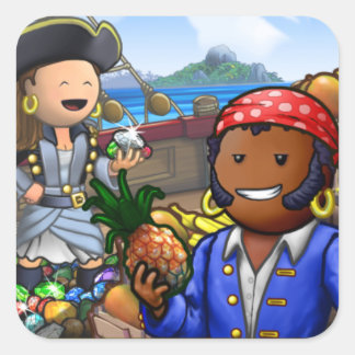 Adesivo Quadrado Pirata