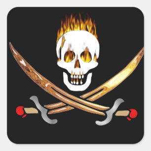 Adesivo Quadrado pirata