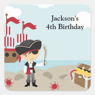 Adesivo Quadrado Pirata