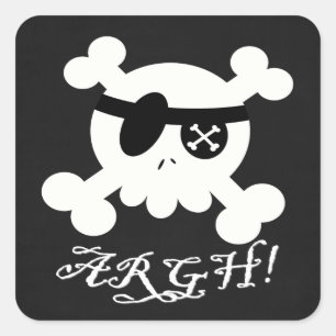 Adesivo Quadrado Pirata