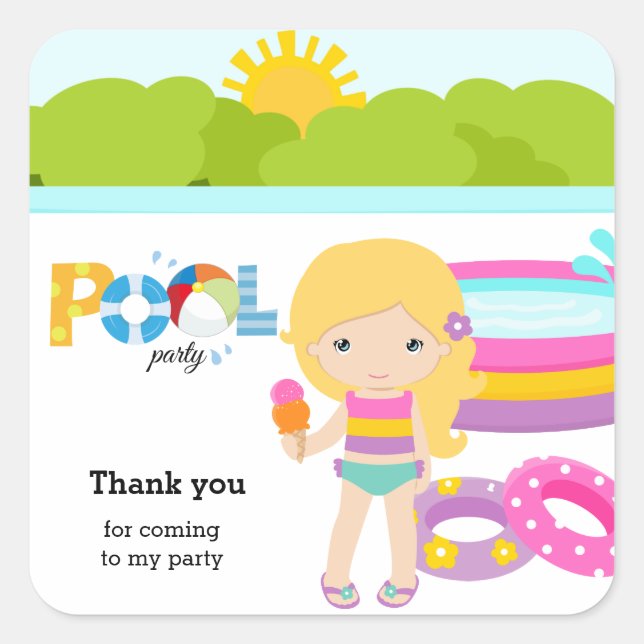 Adesivo Quadrado Piscina (Frente)