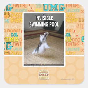 Adesivo Quadrado Piscina invisível
