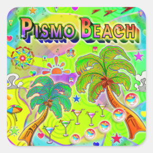 Adesivo Quadrado Pismo Beach Mind Focus Sticker