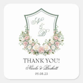 Adesivo Quadrado Piso Floral Rosa