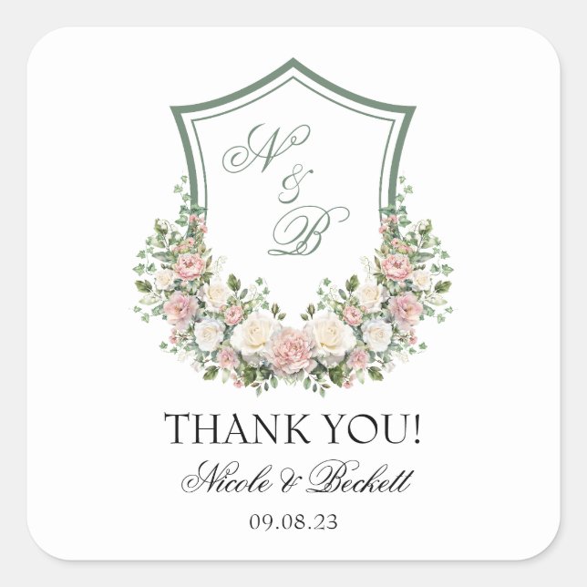 Adesivo Quadrado Piso Floral Rosa (Frente)