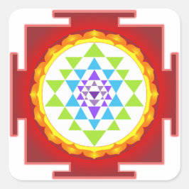 Adesivo Quadrado PixDezines Sri Yantra/Chakra Clearing/Focus Point