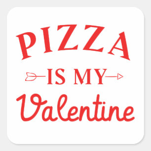 Adesivo Quadrado Pizza é meu namorado