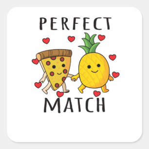 Adesivo Quadrado Pizza Hawaii Pineapple Pizza Comida