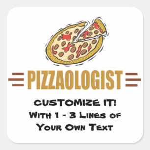Adesivo Quadrado Pizza personalizada