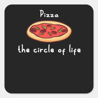 Adesivo Quadrado Pizza Sayings Lover Foodie