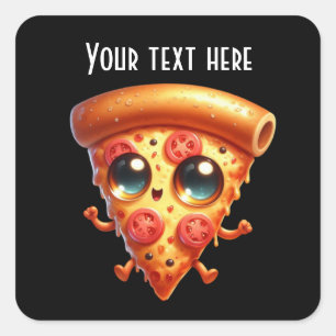 Adesivo Quadrado Pizzas bonitas amantes do Square Sticker
