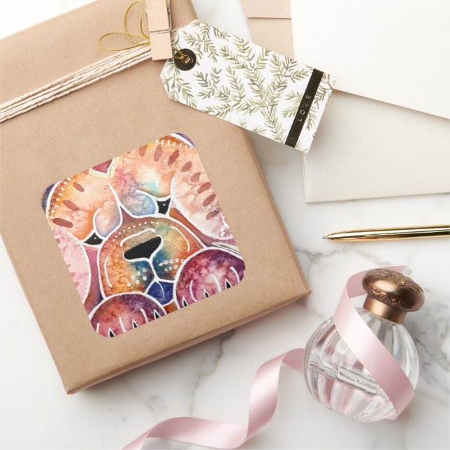 Adesivo Quadrado PLACA DE ARTE lisa PRISM Chow (Presentear)