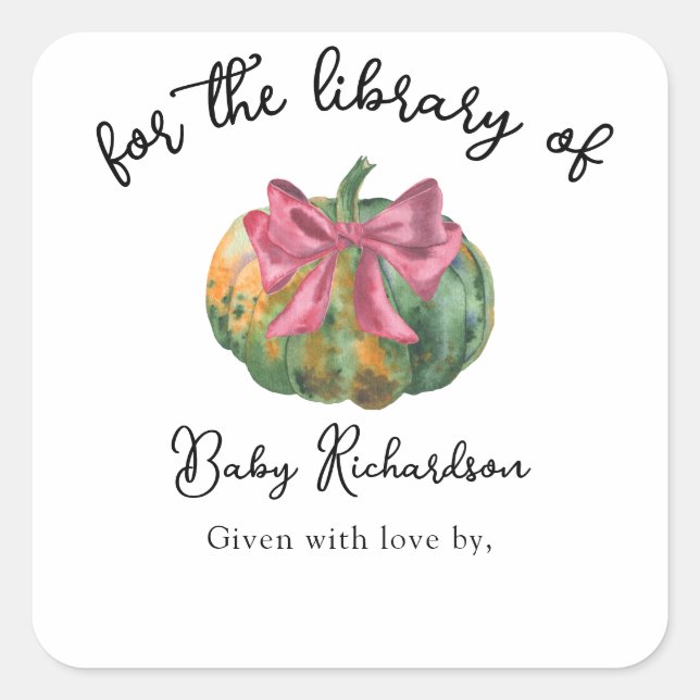 Adesivo Quadrado Placa de Chá de fraldas de bombagem de água (Frente)