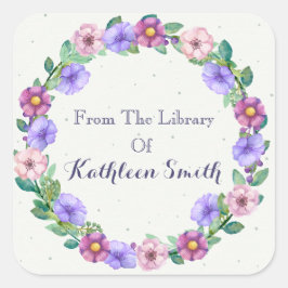 Adesivo Quadrado Placa De Invólucro Colorida, Púrpura E Cor-De-Rosa